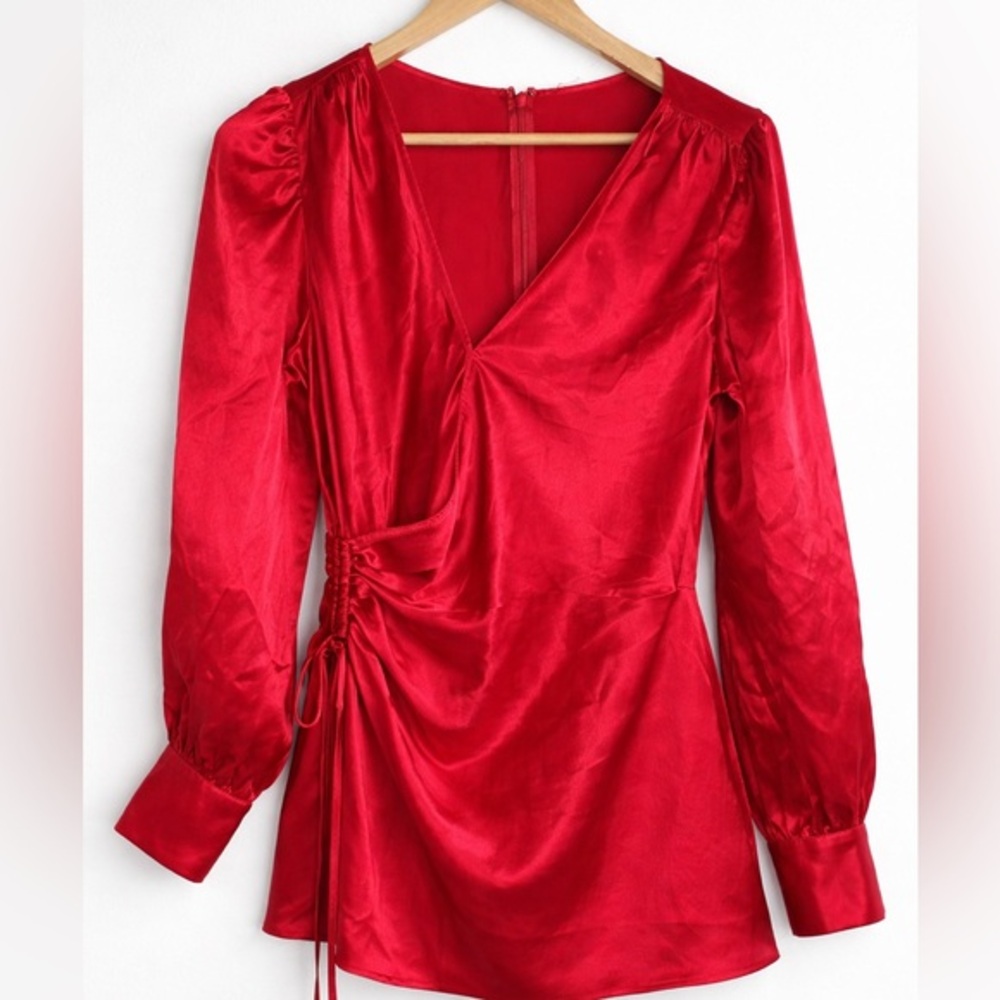 Cinq à Sept Silk Wrap Blouse | Vibrant Pink | Size M | Luxury Designer